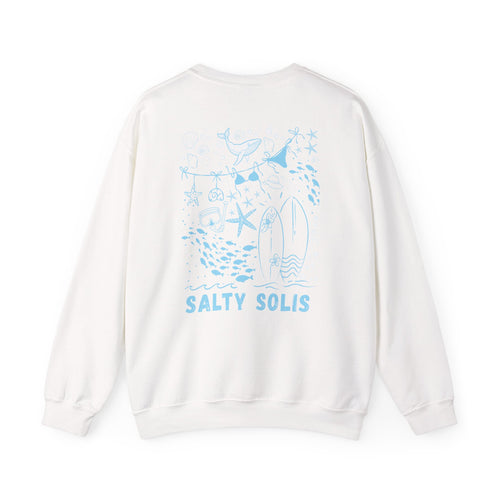 Salty Crewneck Sweatshirt - Coastal Graphic Pullover