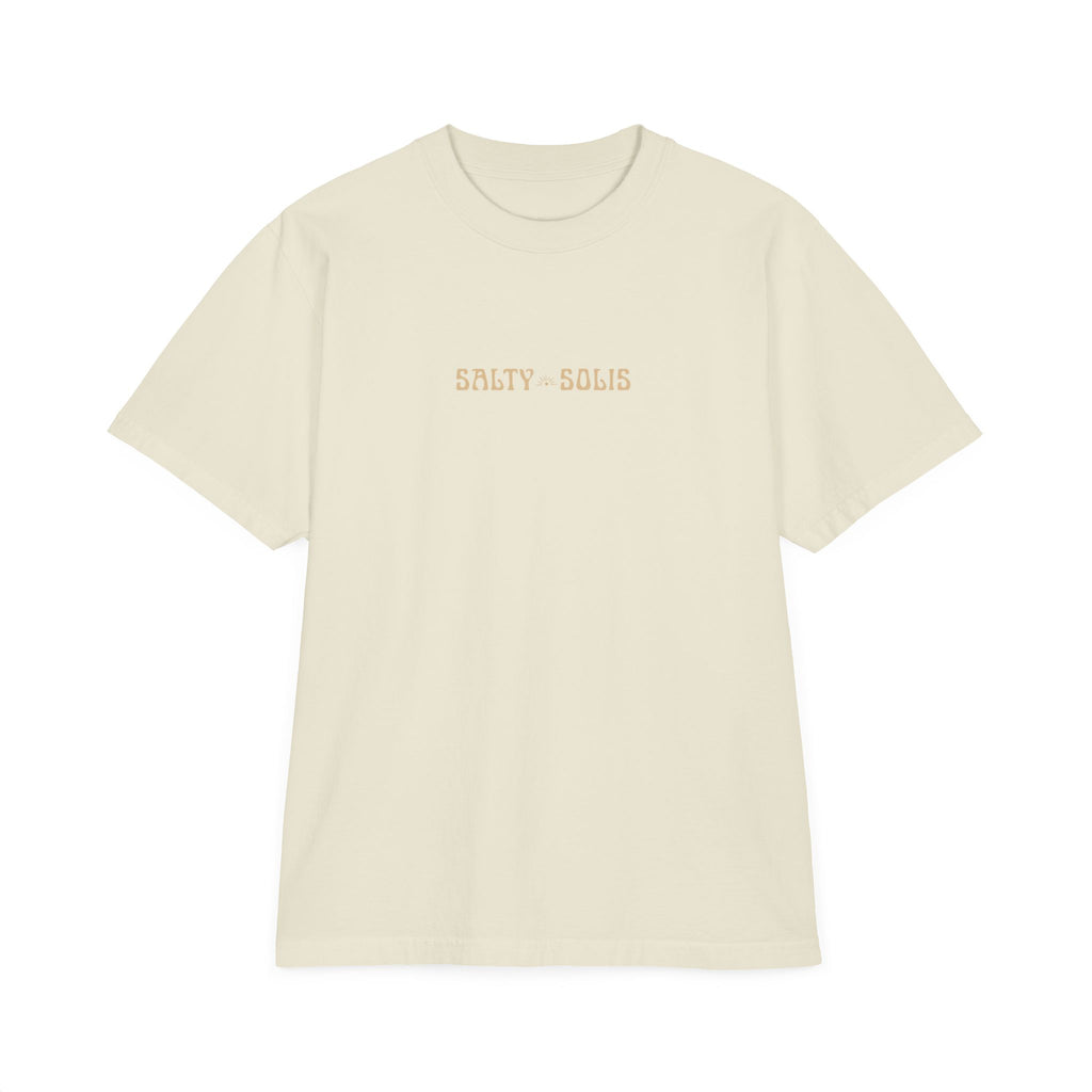 Salty Solis T-Shirt - Retro Repeat Beige Logo Tee