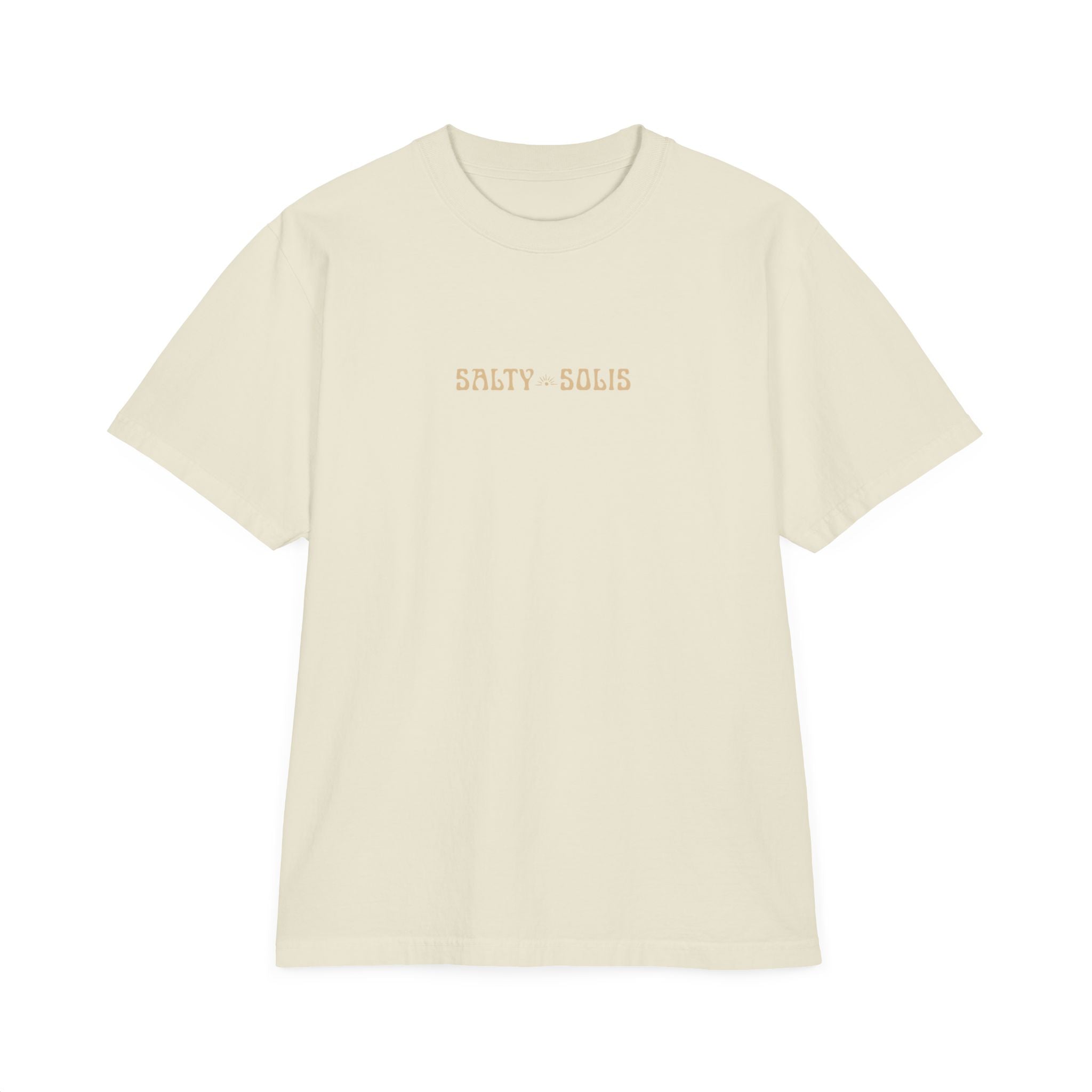 Salty Solis T-Shirt - Retro Repeat Beige Logo Tee