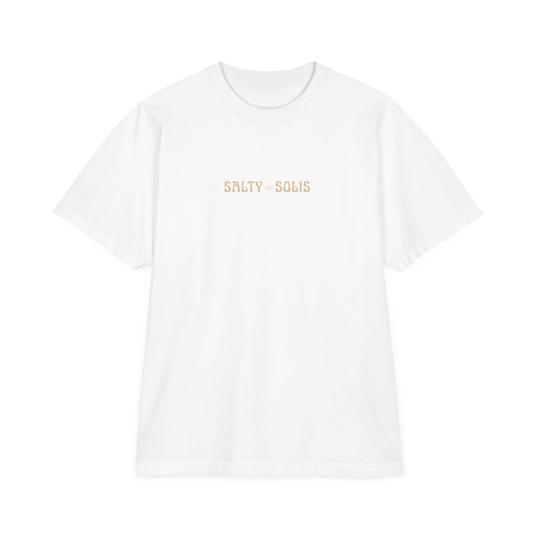 Salty Solis T-Shirt - Retro Repeat Beige Logo Tee