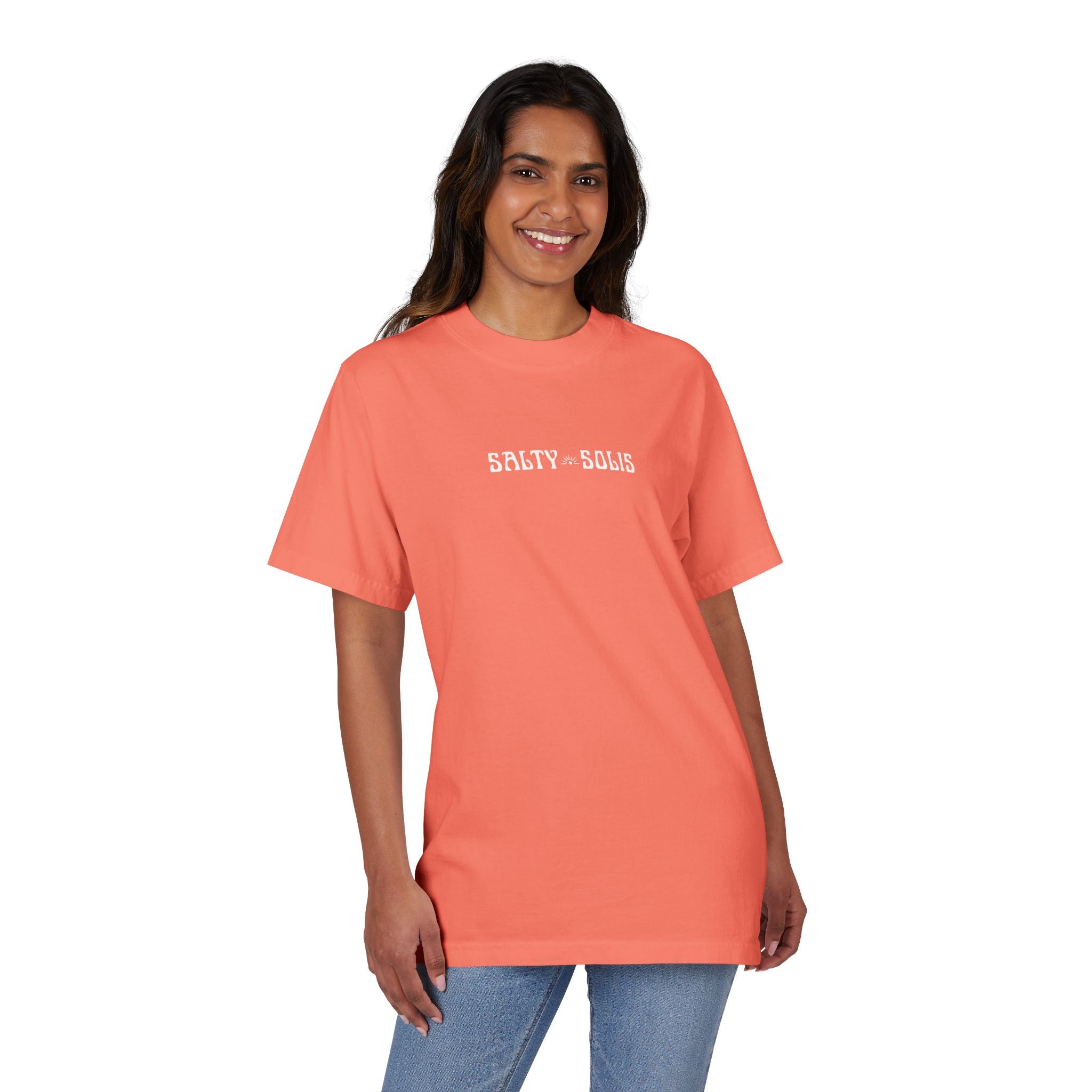Salty Solis Graphic T-Shirt - Retro Repeat White Logo Tee